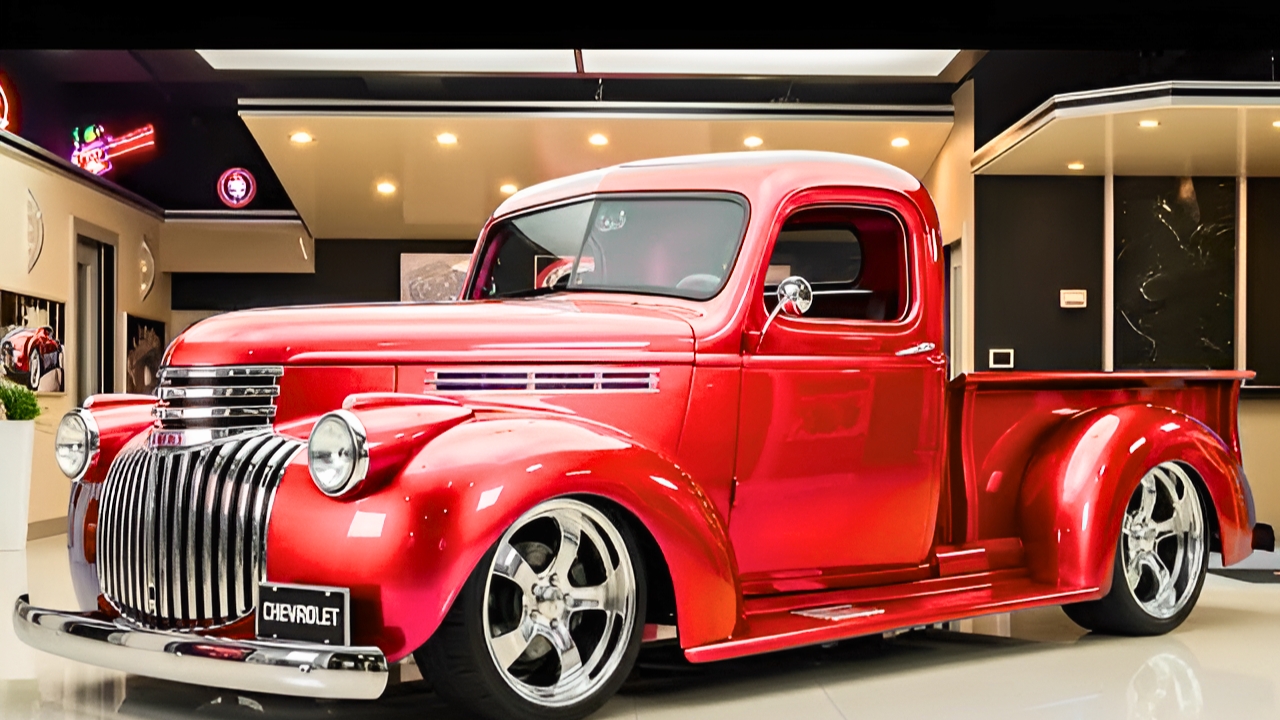Chevrolet Pickup 1946 Modificada: Potencia Moderna con Apariencia Vintage